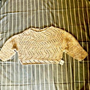Free People loose knit cropped sweater